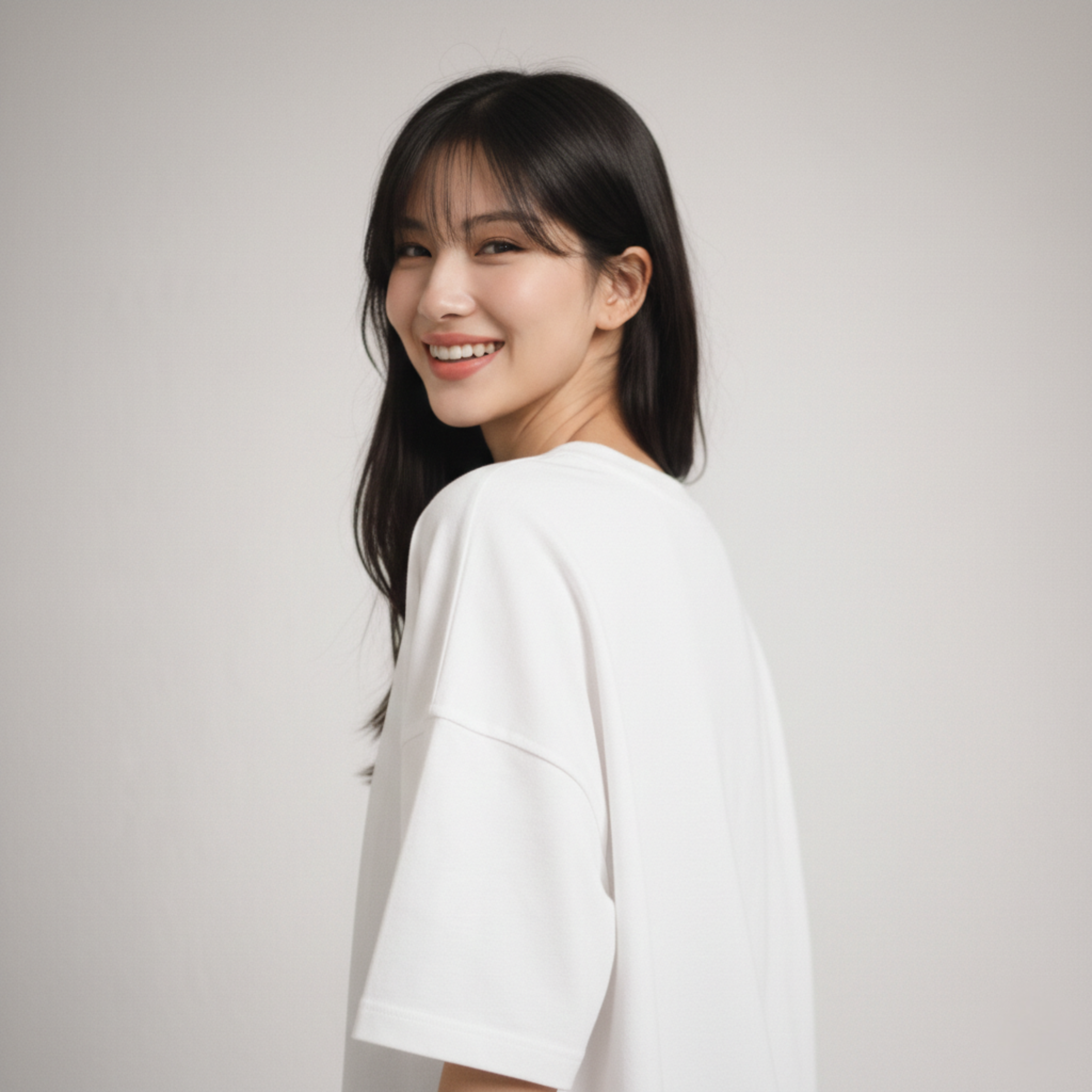 Urban Drape Oversized T-Shirt - Medium Weight | White