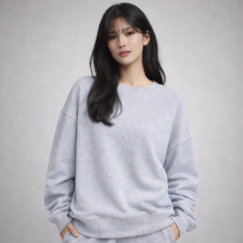 Sweatshirt Crewneck Oversized  | Grey Misty