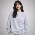 Sweatshirt Crewneck Oversized  | Grey Misty