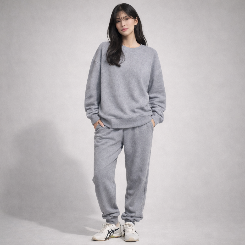 Sweatshirt Crewneck Oversized  | Grey Misty