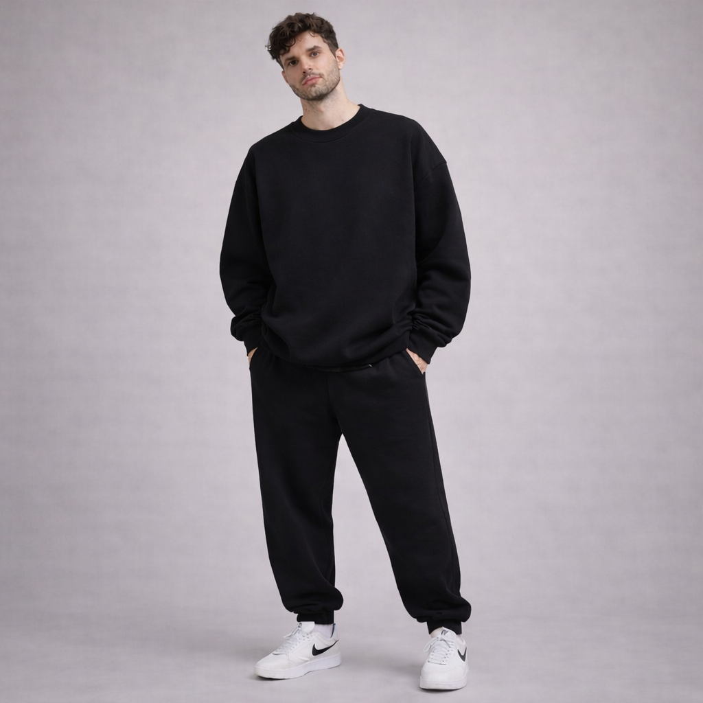 Sweatshirt Crewneck Oversized | Black