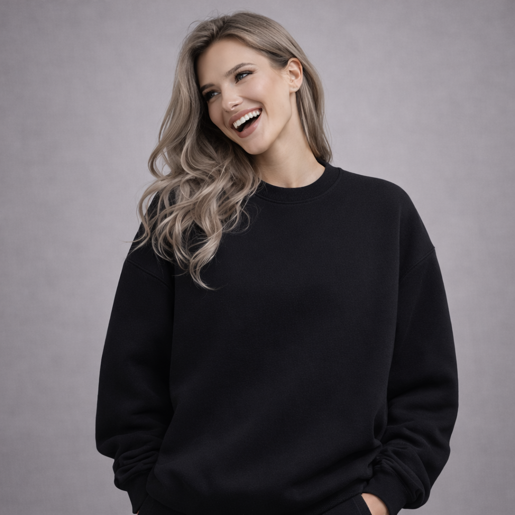 Sweatshirt Crewneck Oversized | Black