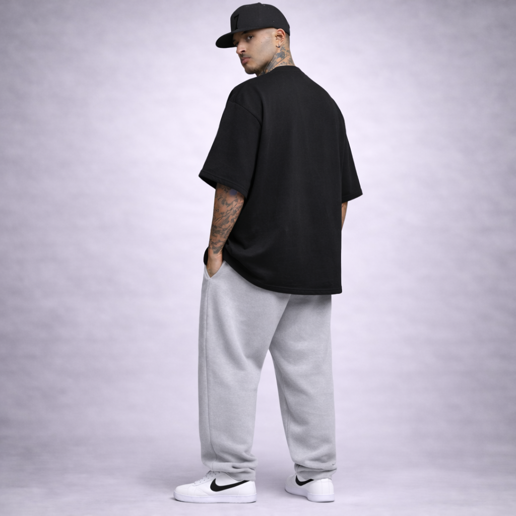 RKYD FIXEFORME Oversized T-Shirt VINTAGE RACING | Black