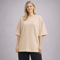 Urban Drape Oversized T-Shirt - Medium Weight | Beige