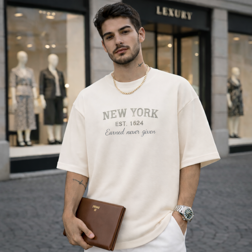 New York Masterpiece Oversized T-Shirt - Heavy Weight | Off White