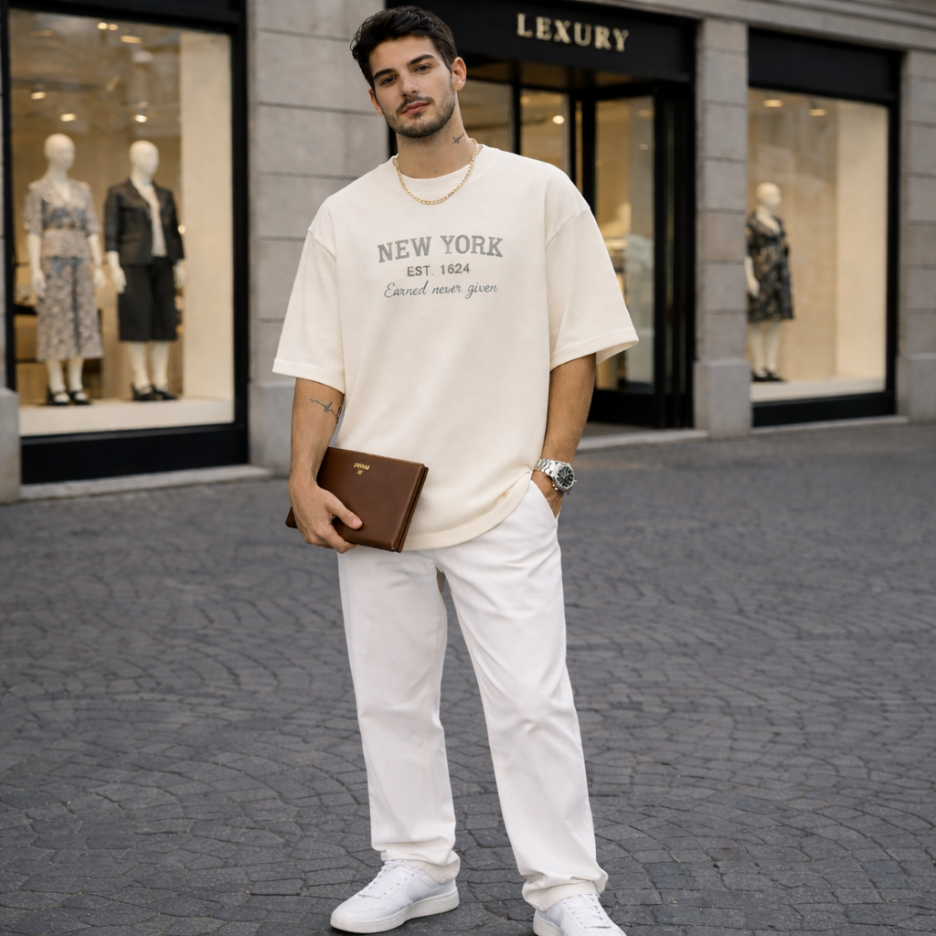 New York Masterpiece Oversized T-Shirt - Heavy Weight | Off White