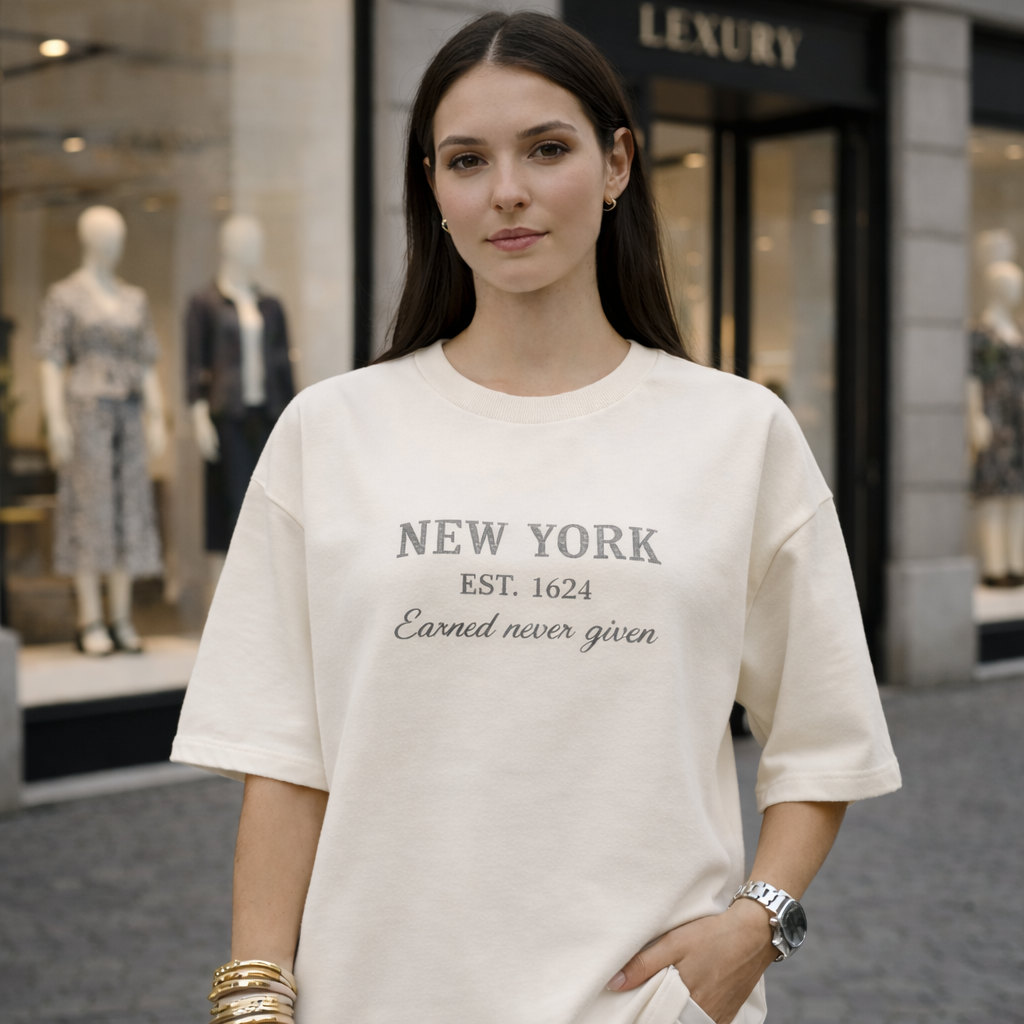 New York Masterpiece Oversized T-Shirt - Heavy Weight | Off White