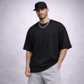 Urban Drape Oversized T-Shirt - Medium Weight | Black