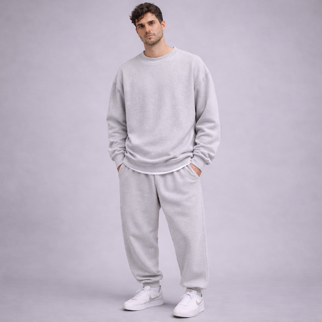 Sweatshirt Crewneck Oversized  | Grey Misty