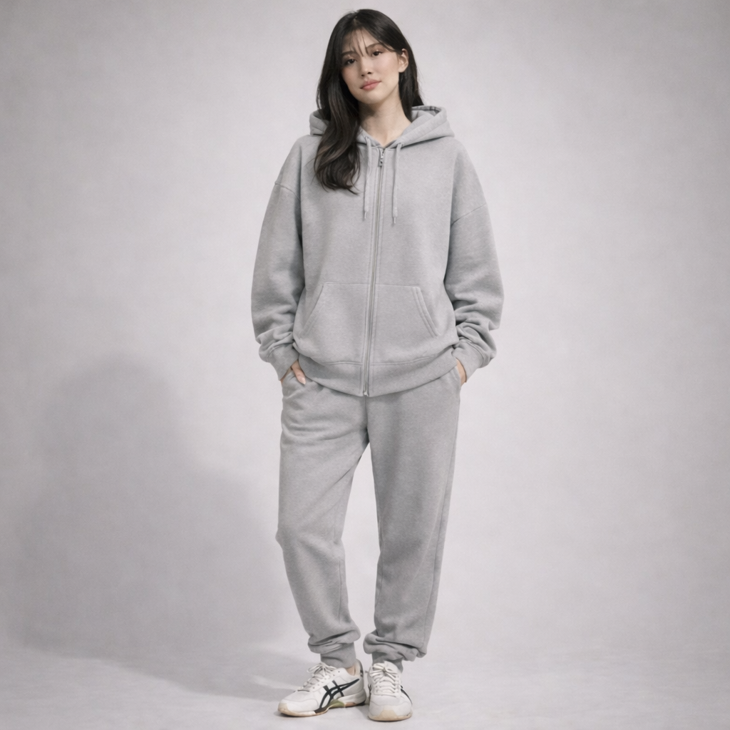 All Day Moving Zip Hoodie | Misty Grey