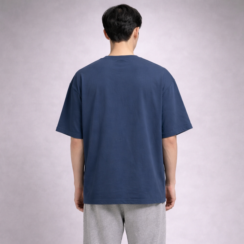 Urban Drape Oversized T-Shirt - Medium Weight | Steel Blue