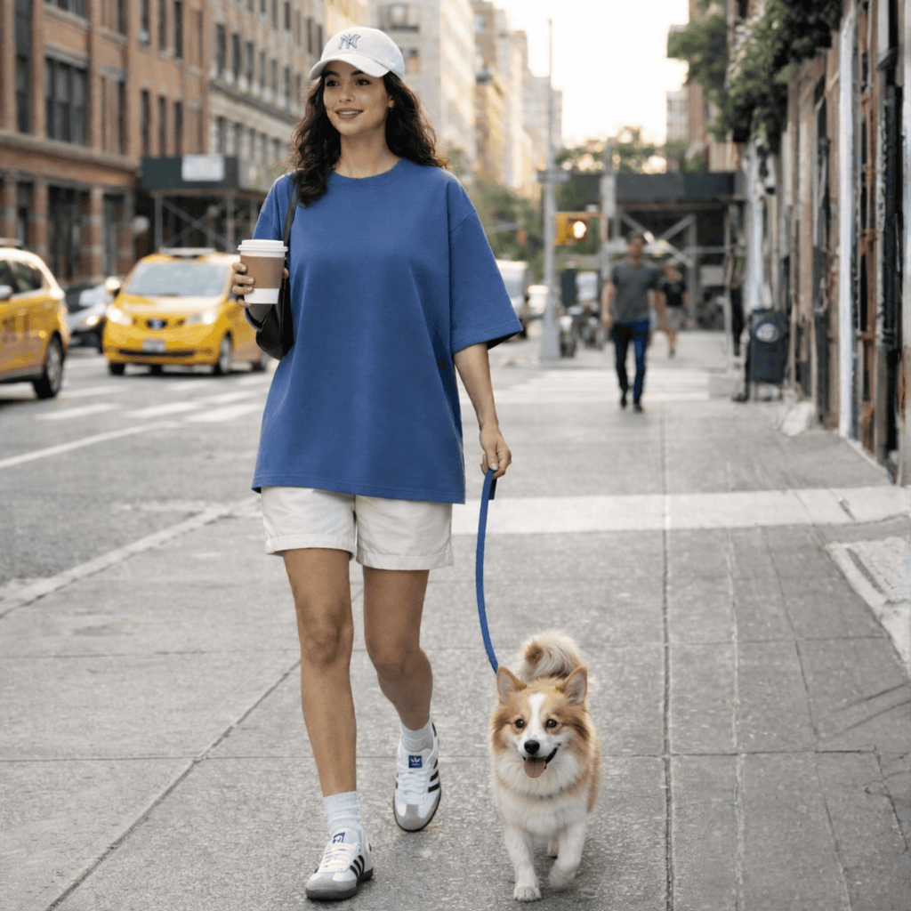 Dailyon Promo Bundling Sale Buy 1 Get 3 Urban Drape Oversized T-Shirt | White - Steel Blue - Black